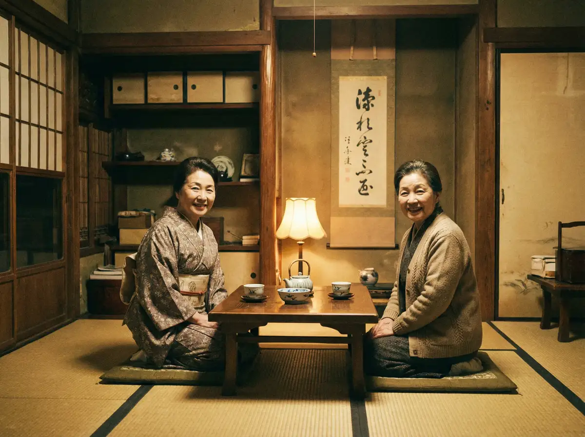 两位优雅的 禁18 - 高清无码禁18在线观看::全网独家禁18合集 在日式茶室中品茶交谈